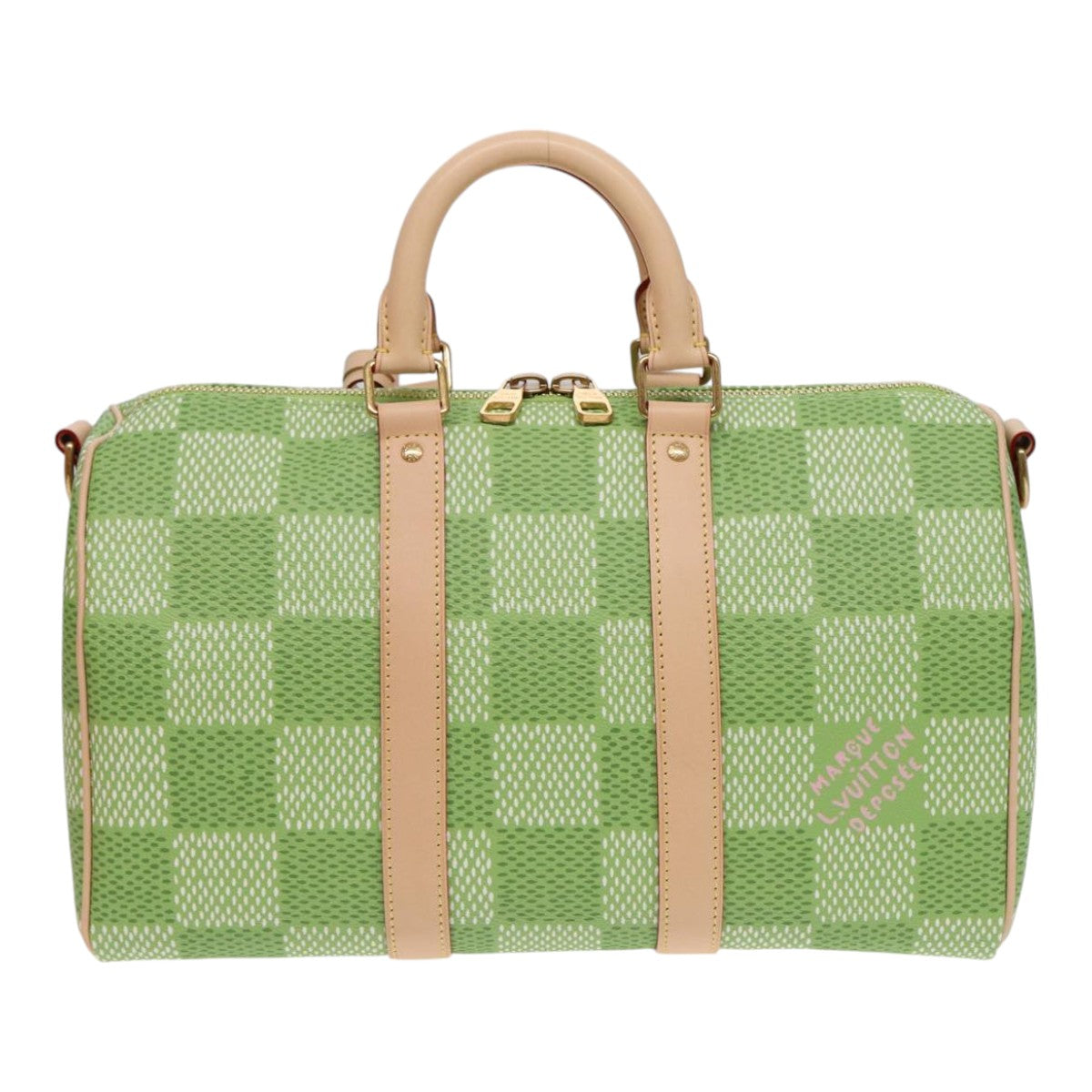 LOUIS VUITTON Damier Golf Keepall Bandouliere 35 Bag Green N40671 LV Auth 82933S