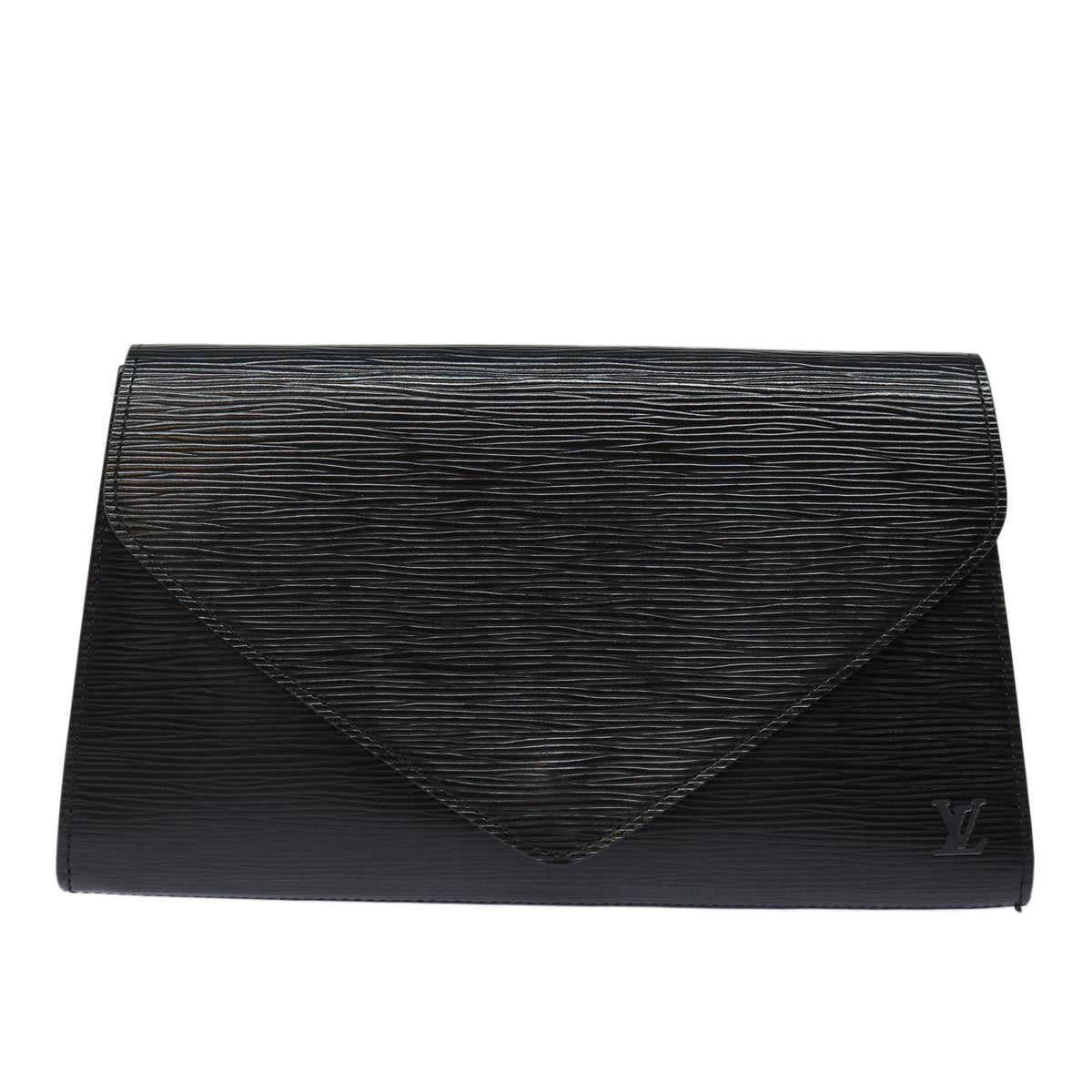 LOUIS VUITTON Epi Art Deco Clutch Bag Black M52632 LV Auth 82936