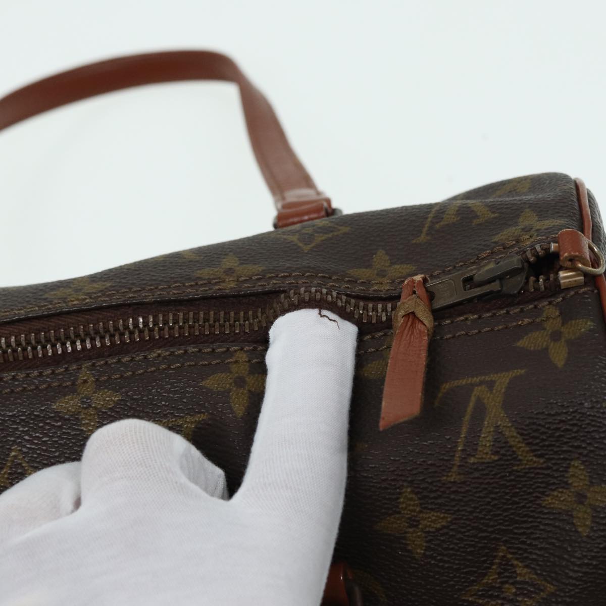 LOUIS VUITTON Monogram Papillon 30 Hand Bag M51385 LV Auth 82961