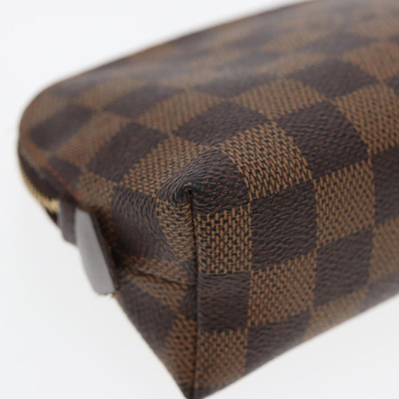 LOUIS VUITTON Damier Ebene Pochette Cosmetic PM Pouch N47516 LV Auth 82978