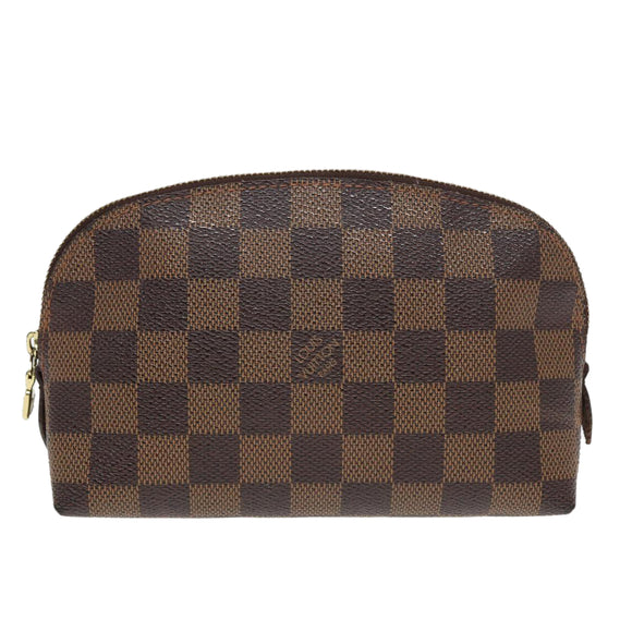 LOUIS VUITTON Damier Ebene Pochette Cosmetic PM Pouch N47516 LV Auth 82978