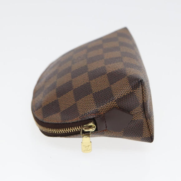 LOUIS VUITTON Damier Ebene Pochette Cosmetic PM Pouch N47516 LV Auth 82978