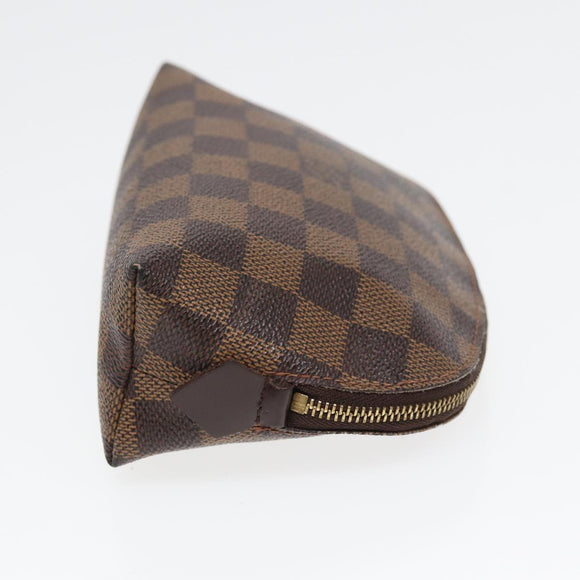 LOUIS VUITTON Damier Ebene Pochette Cosmetic PM Pouch N47516 LV Auth 82978