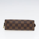 LOUIS VUITTON Damier Ebene Pochette Cosmetic PM Pouch N47516 LV Auth 82978-6