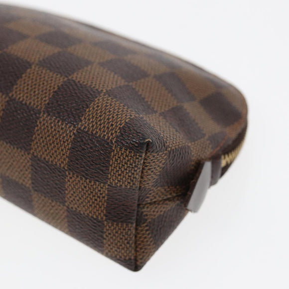 LOUIS VUITTON Damier Ebene Pochette Cosmetic PM Pouch N47516 LV Auth 82978