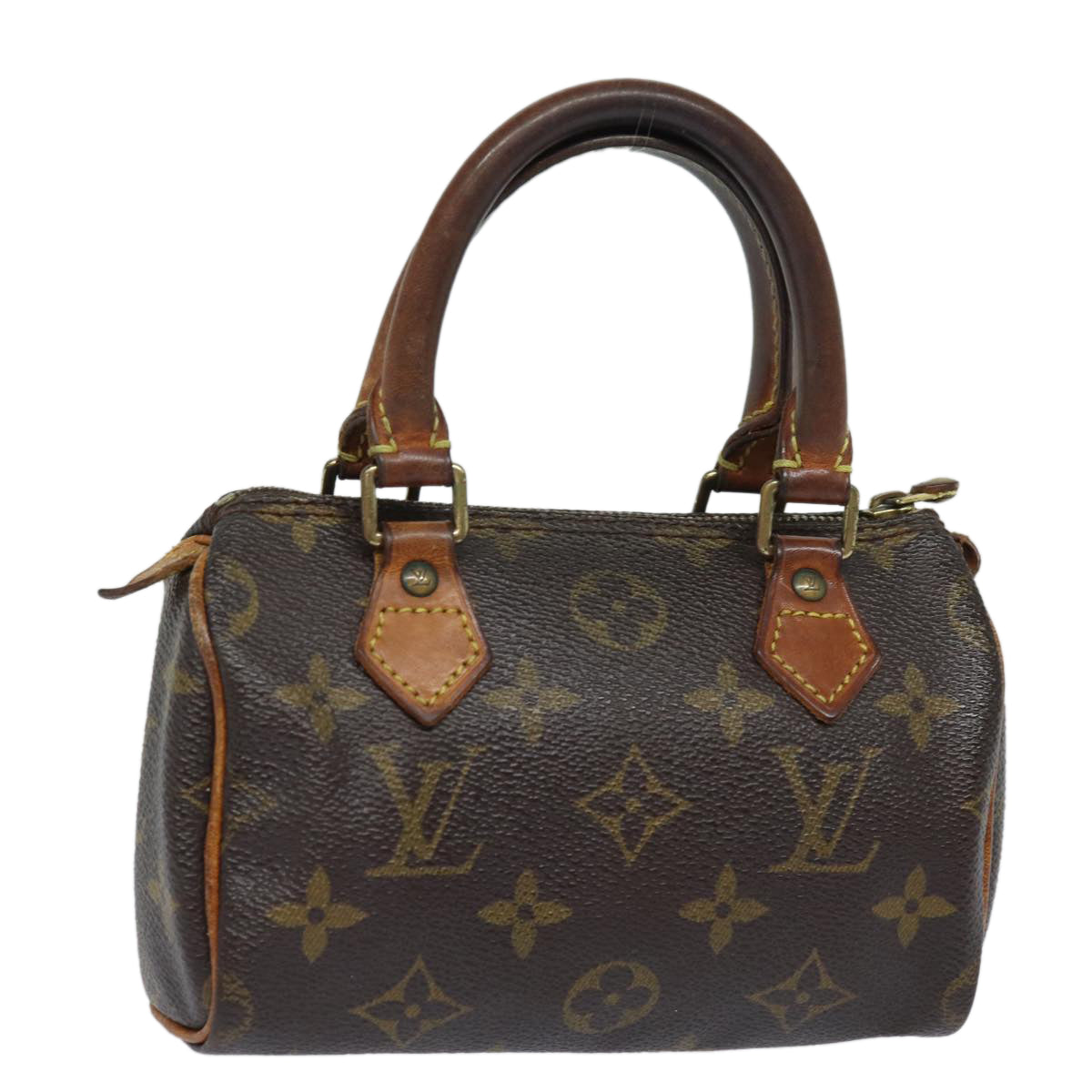 LOUIS VUITTON Monogram Mini Speedy Hand Bag M41534 LV Auth 82983