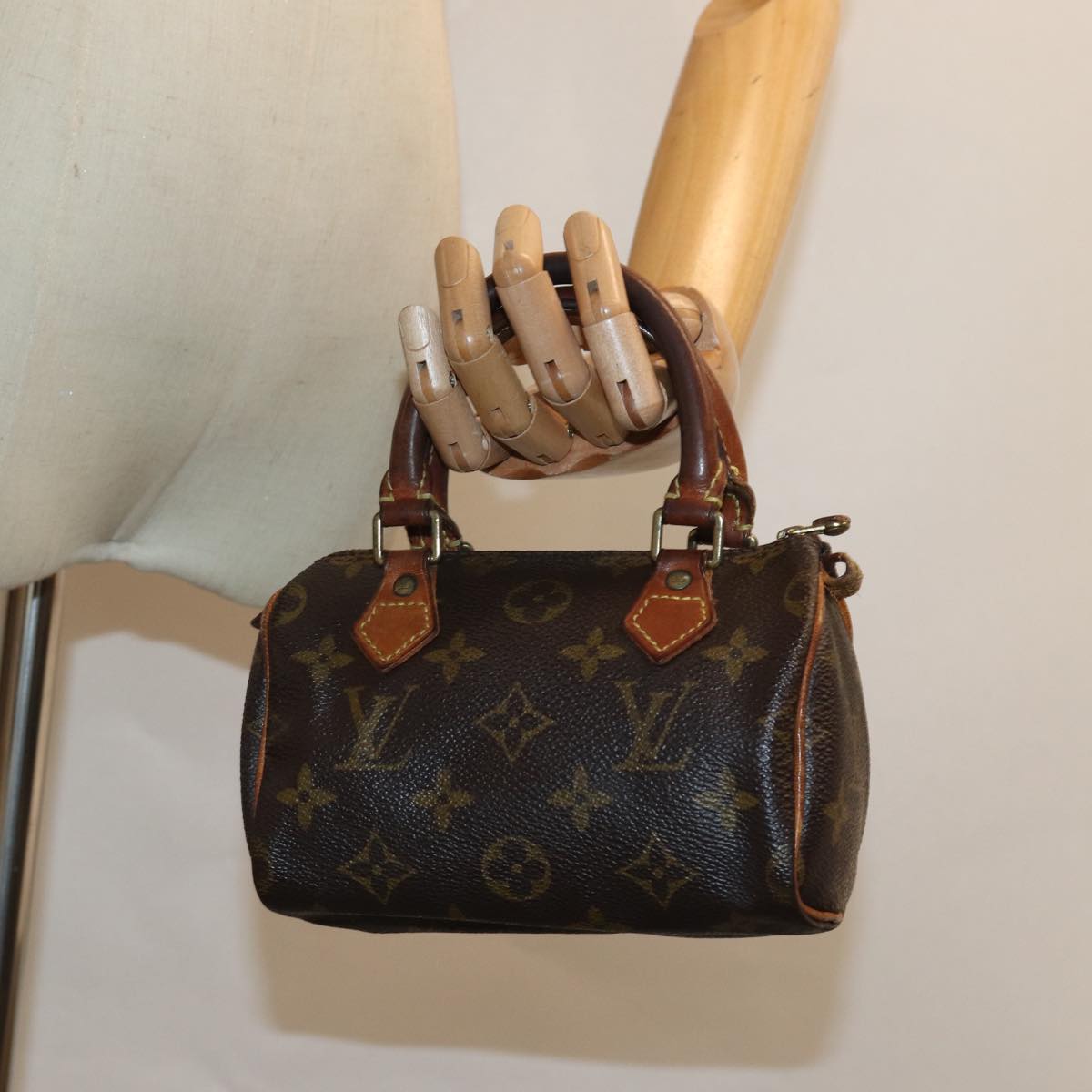 LOUIS VUITTON Monogram Mini Speedy Hand Bag M41534 LV Auth 82983