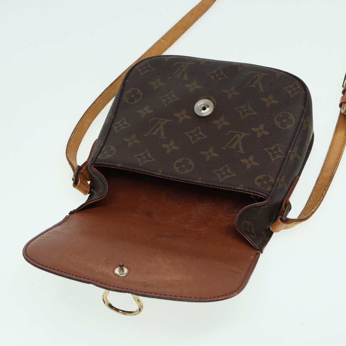 LOUIS VUITTON Monogram Saint Cloud MM Shoulder Bag M51243 LV Auth 83009