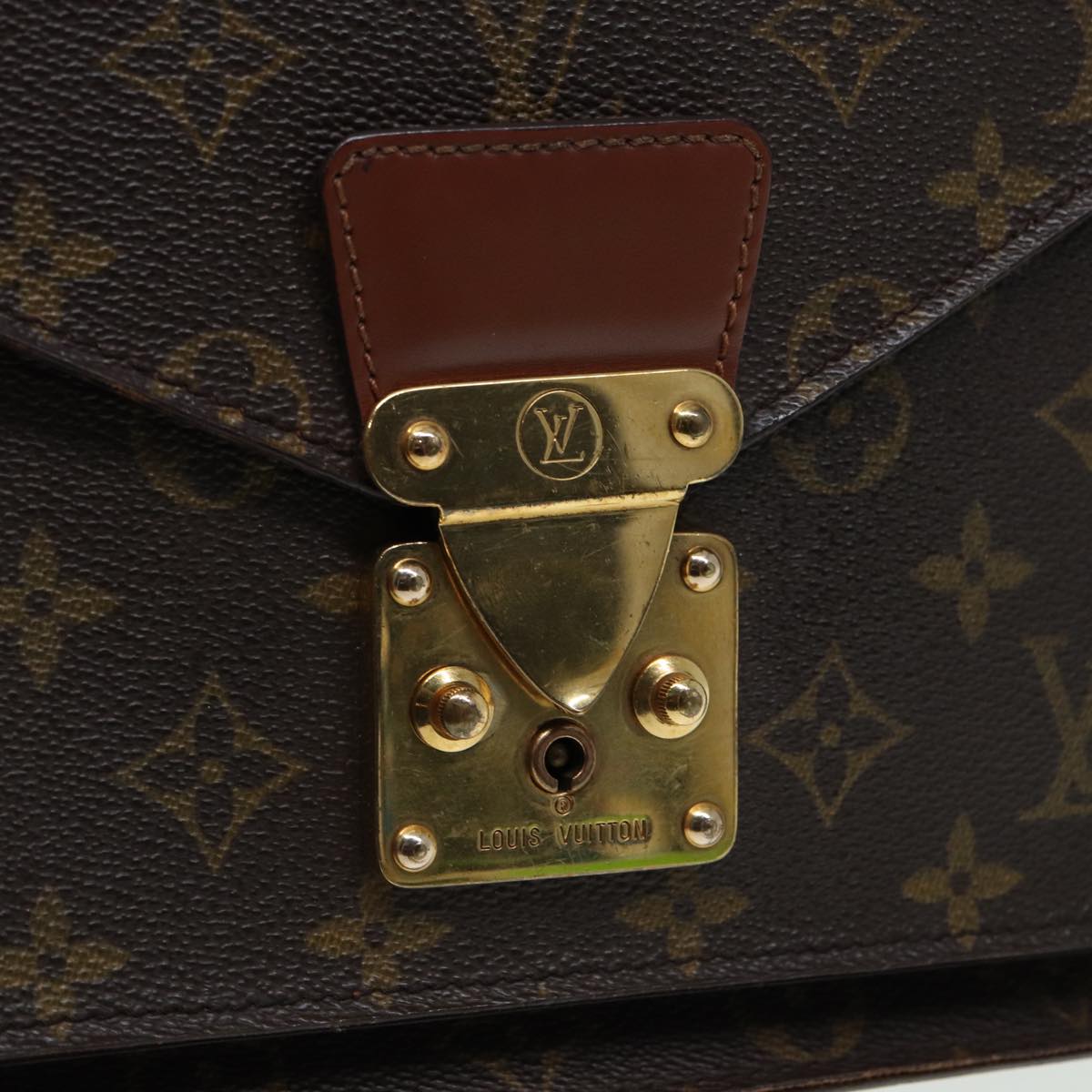 LOUIS VUITTON Monogram Monceau 28 Hand Bag 2way M51185 LV Auth 83013