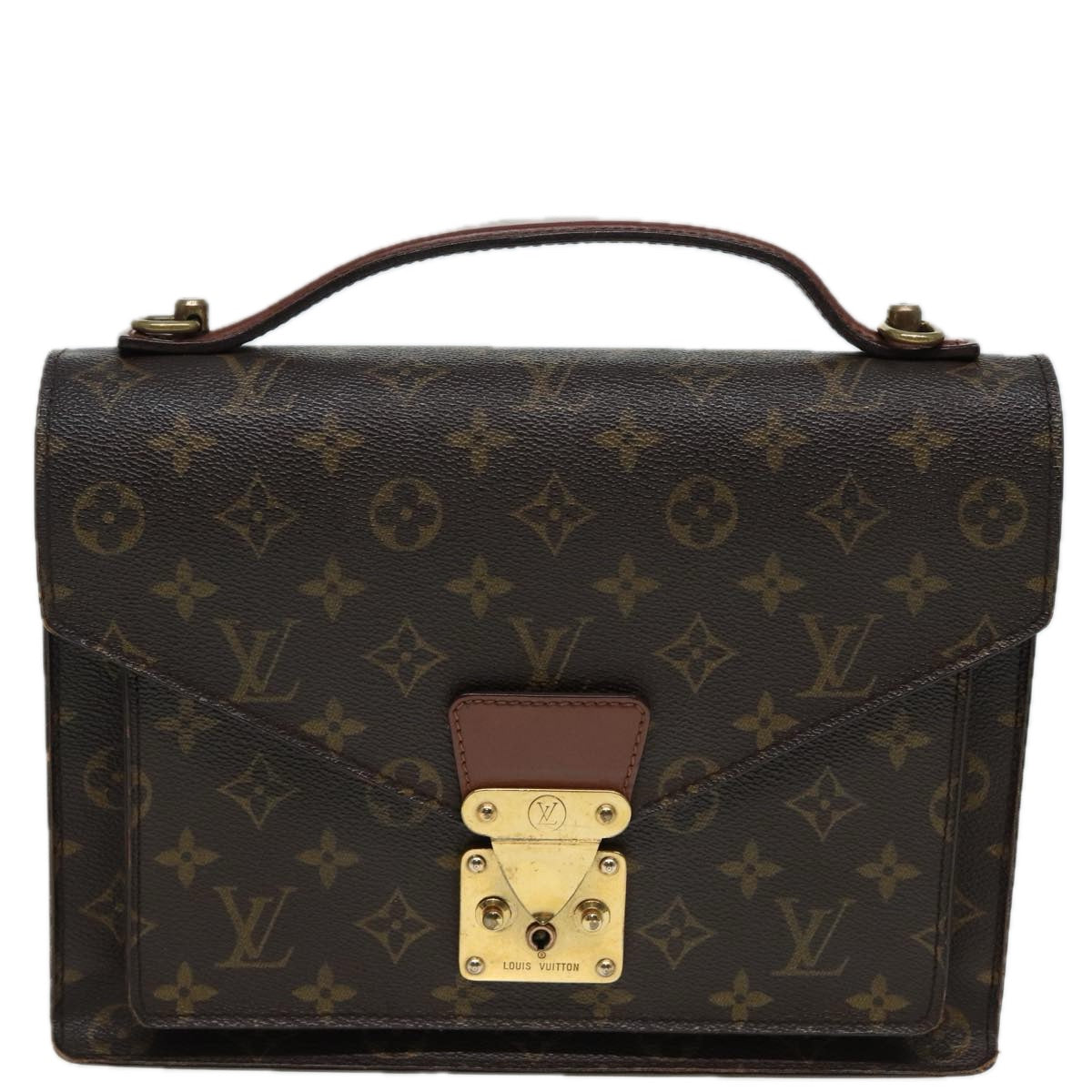 LOUIS VUITTON Monogram Monceau 28 Hand Bag 2way M51185 LV Auth 83013