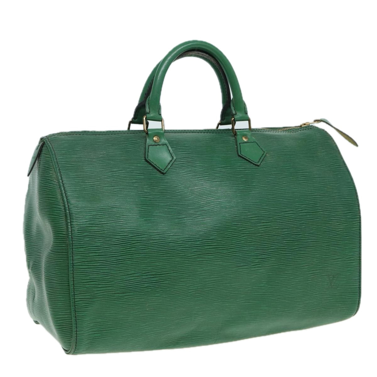 LOUIS VUITTON Epi Speedy 35 Hand Bag Borneo Green M42994 LV Auth 83023