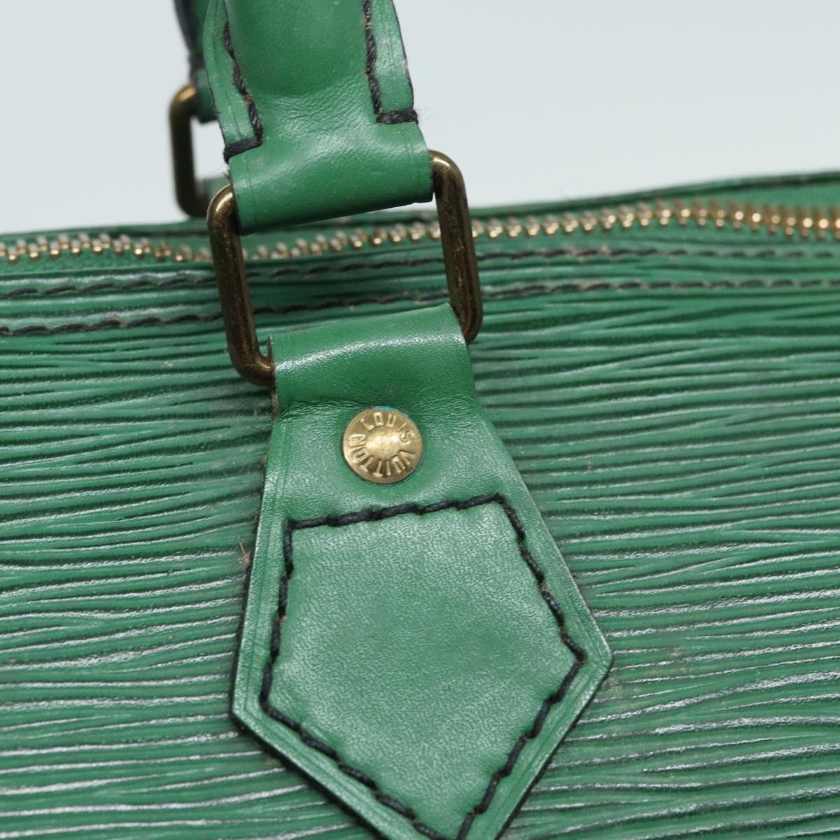 LOUIS VUITTON Epi Speedy 35 Hand Bag Borneo Green M42994 LV Auth 83023