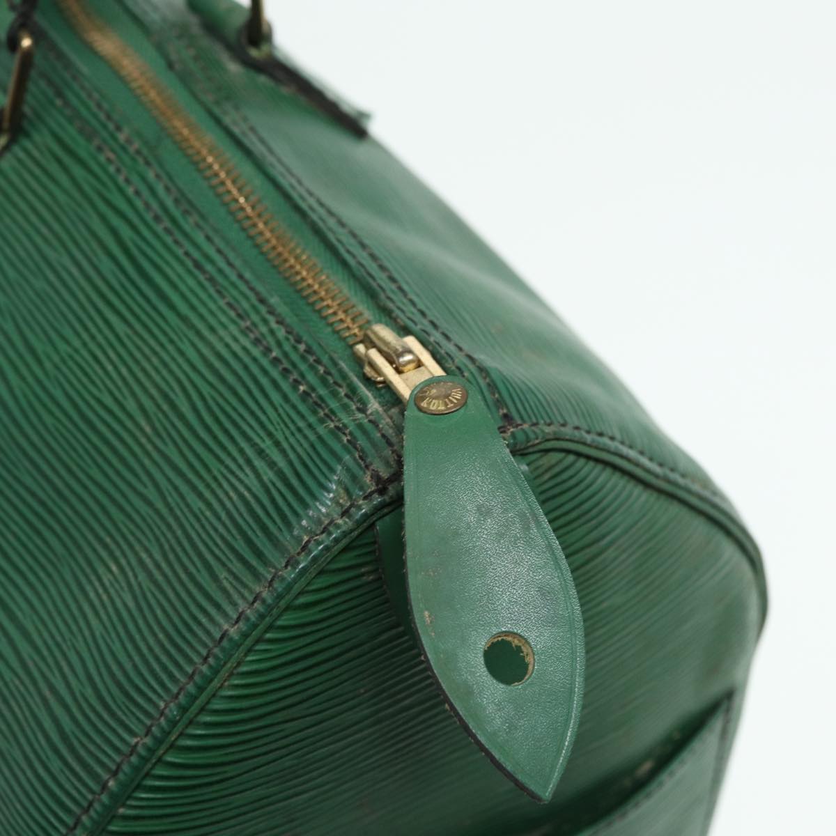 LOUIS VUITTON Epi Speedy 35 Hand Bag Borneo Green M42994 LV Auth 83023