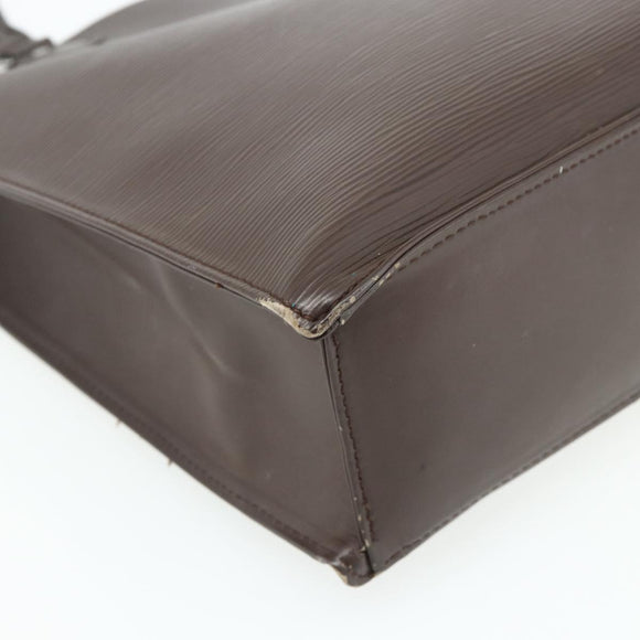 LOUIS VUITTON Epi Sac Plat Handtas Mokka Bruin M5908D LV Auth 83038