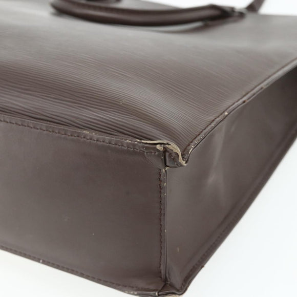 LOUIS VUITTON Epi Sac Plat Handtas Mokka Bruin M5908D LV Auth 83038