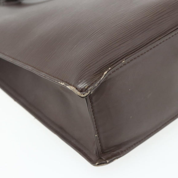 LOUIS VUITTON Epi Sac Plat Handtas Mokka Bruin M5908D LV Auth 83038