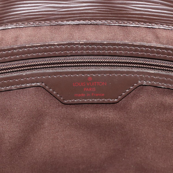 LOUIS VUITTON Epi Sac Plat Handtas Mokka Bruin M5908D LV Auth 83038