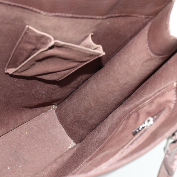 LOUIS VUITTON Epi Sac Plat Handtas Mokka Bruin M5908D LV Auth 83038