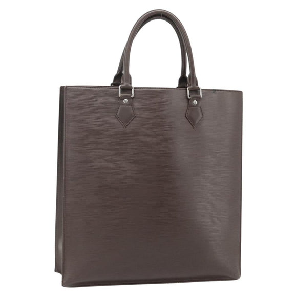 LOUIS VUITTON Epi Sac Plat Handtas Mokka Bruin M5908D LV Auth 83038
