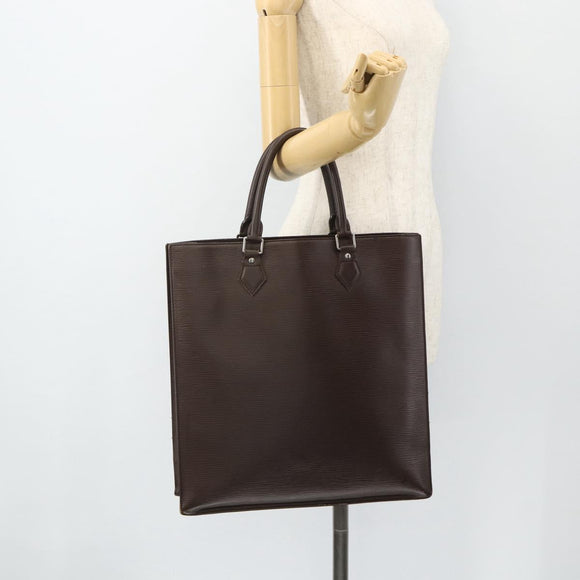 LOUIS VUITTON Epi Sac Plat Handtas Mokka Bruin M5908D LV Auth 83038