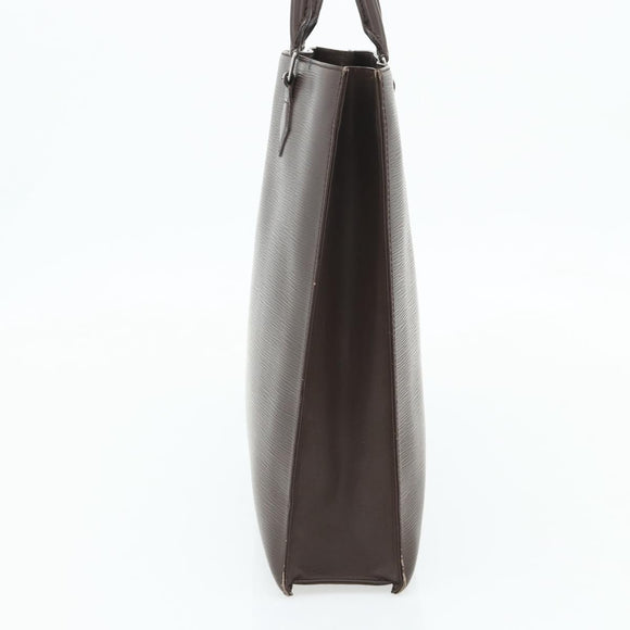LOUIS VUITTON Epi Sac Plat Handtas Mokka Bruin M5908D LV Auth 83038