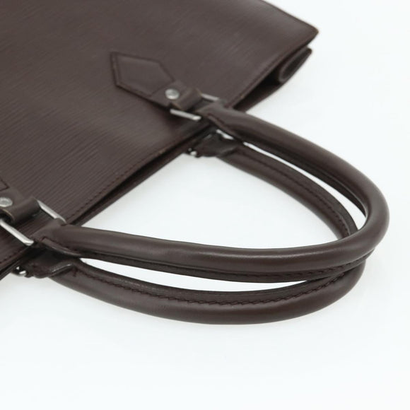 LOUIS VUITTON Epi Sac Plat Handtas Mokka Bruin M5908D LV Auth 83038