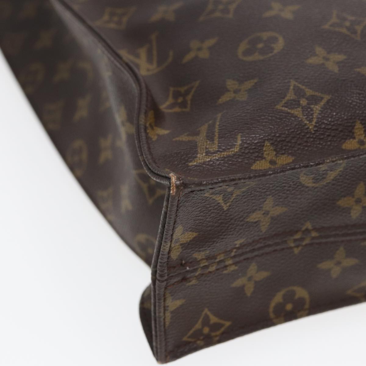 LOUIS VUITTON Monogram Sac Plat Hand Bag M51140 LV Auth 83048