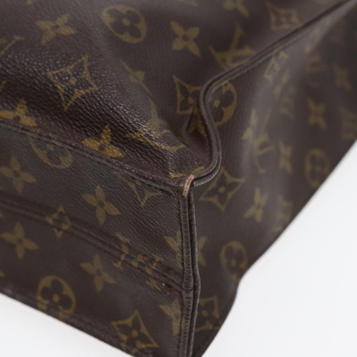 LOUIS VUITTON Monogram Sac Plat Hand Bag M51140 LV Auth 83048