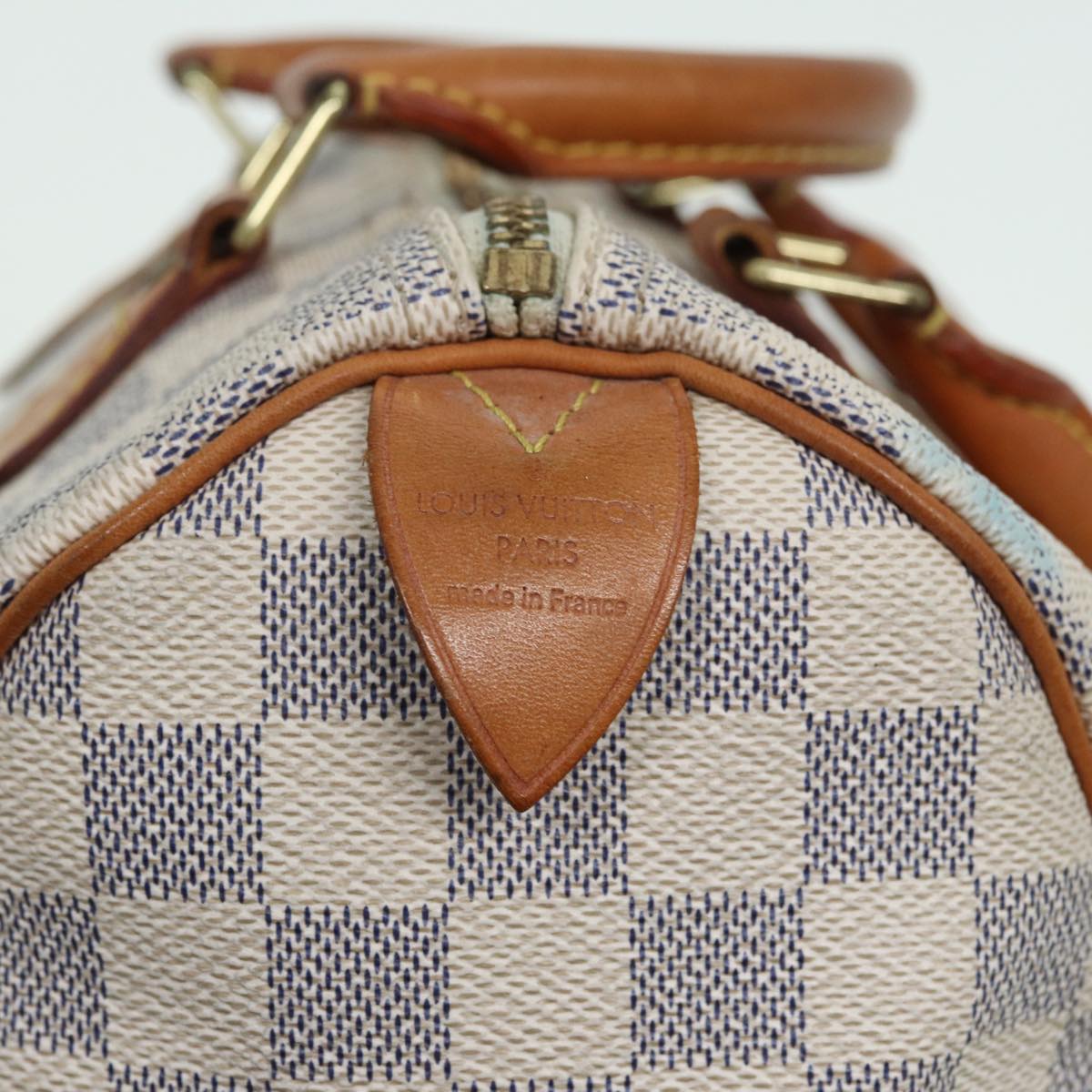 LOUIS VUITTON Damier Azur Speedy 25 Hand Bag N41534 LV Auth 83072