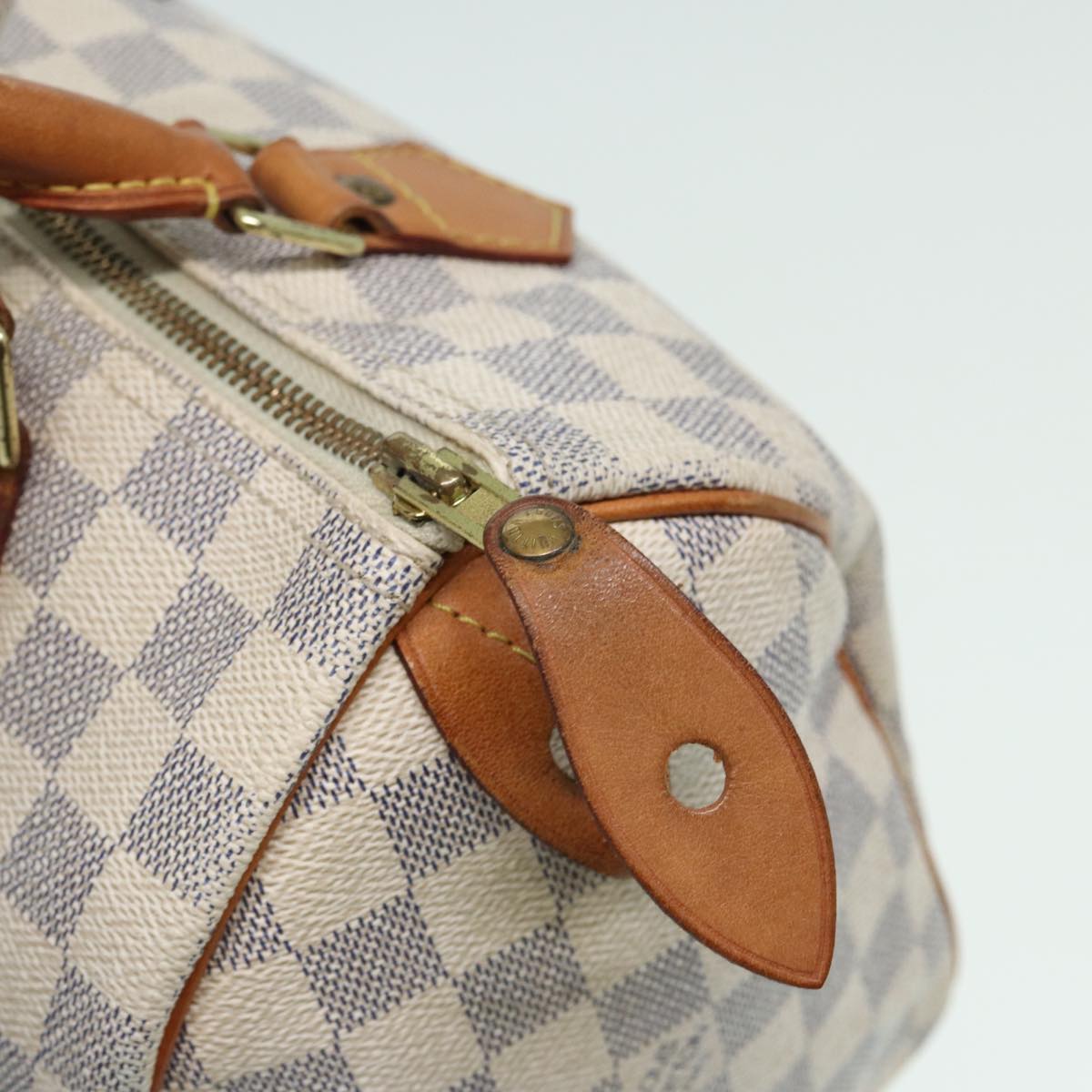 LOUIS VUITTON Damier Azur Speedy 25 Hand Bag N41534 LV Auth 83072