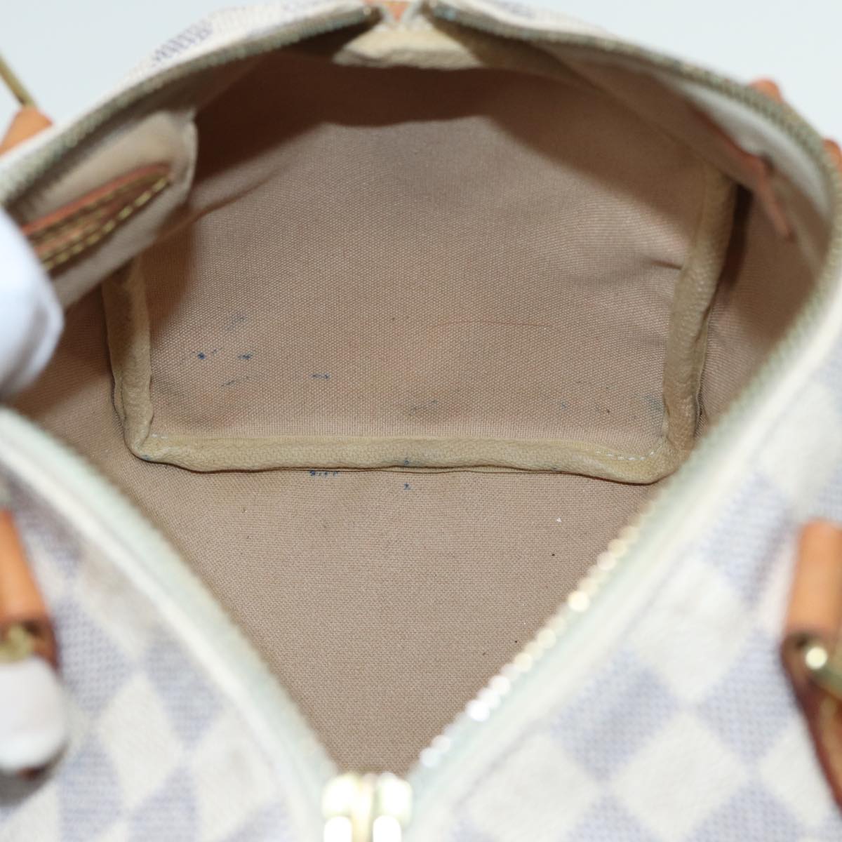 LOUIS VUITTON Damier Azur Speedy 25 Hand Bag N41534 LV Auth 83072