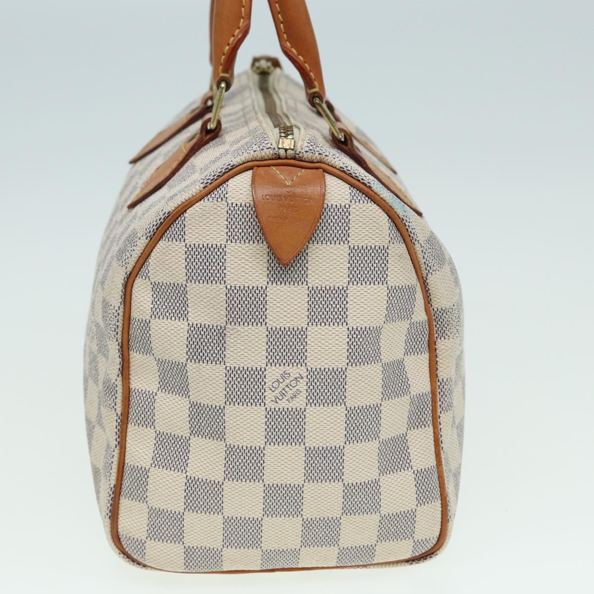 LOUIS VUITTON Damier Azur Speedy 25 Hand Bag N41534 LV Auth 83072