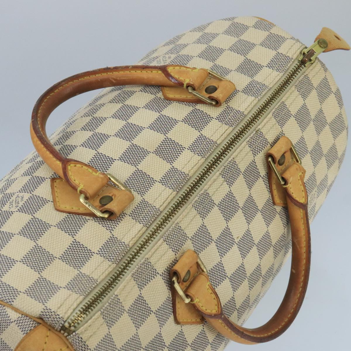 LOUIS VUITTON Damier Azur Speedy 30 Hand Bag N41533 LV Auth 83073