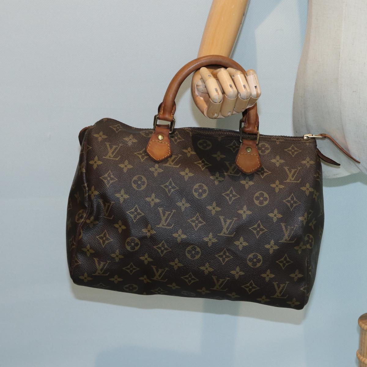 LOUIS VUITTON Monogram Speedy 30 Hand Bag M41526 LV Auth 83077