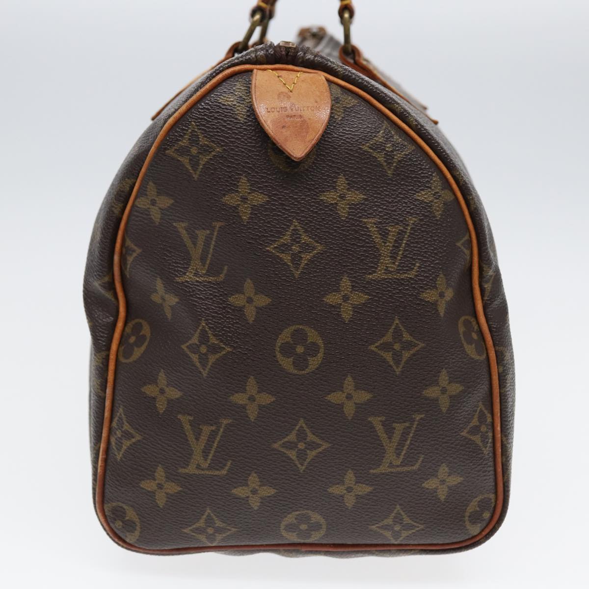 LOUIS VUITTON Monogram Speedy 30 Hand Bag M41526 LV Auth 83078