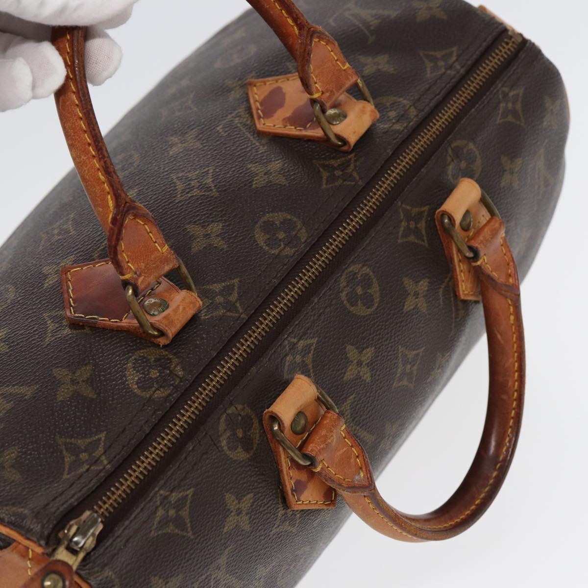 LOUIS VUITTON Monogram Speedy 30 Hand Bag M41526 LV Auth 83078