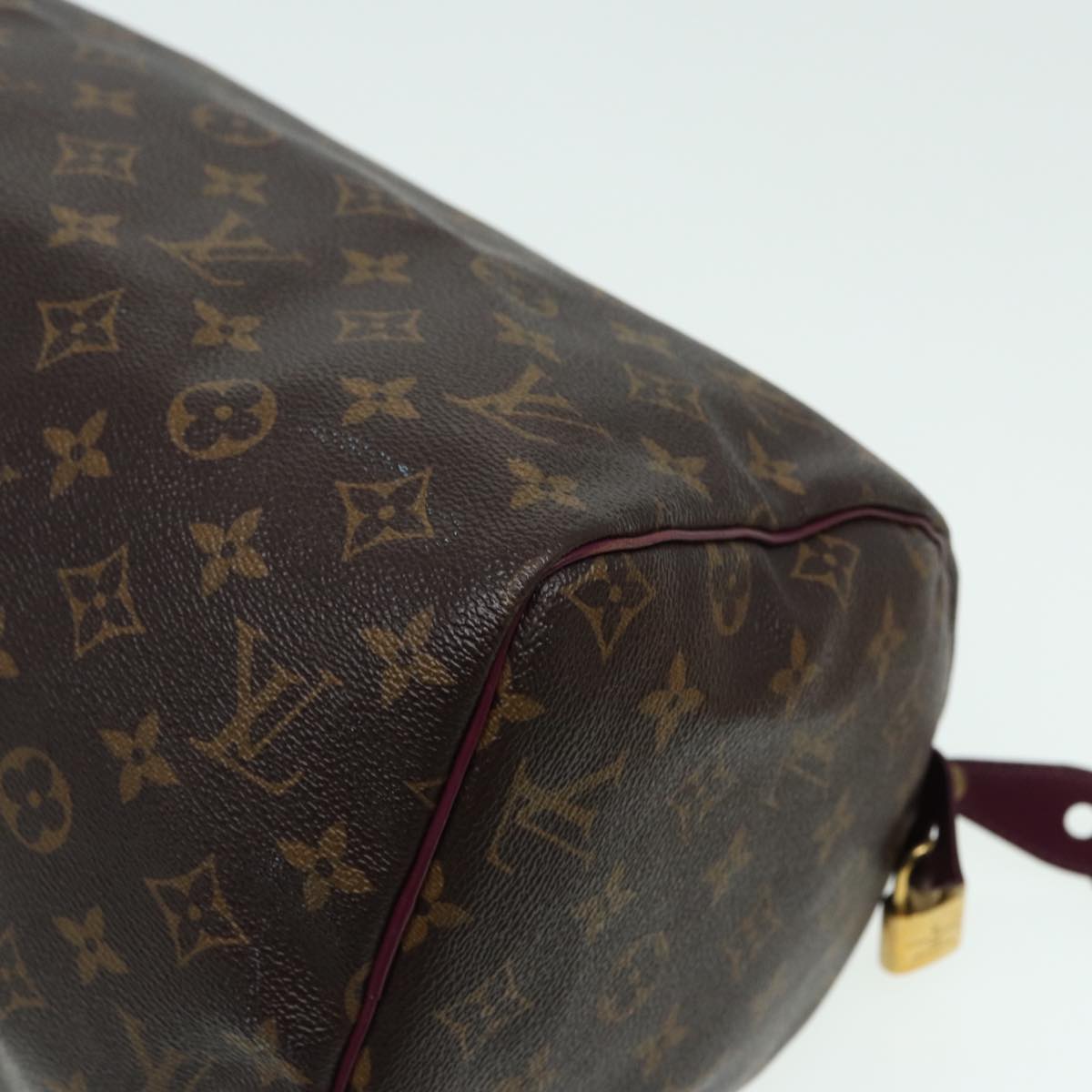 LOUIS VUITTON Monogram Totem Speedy 30 Hand Bag M41666 LV Auth 83082