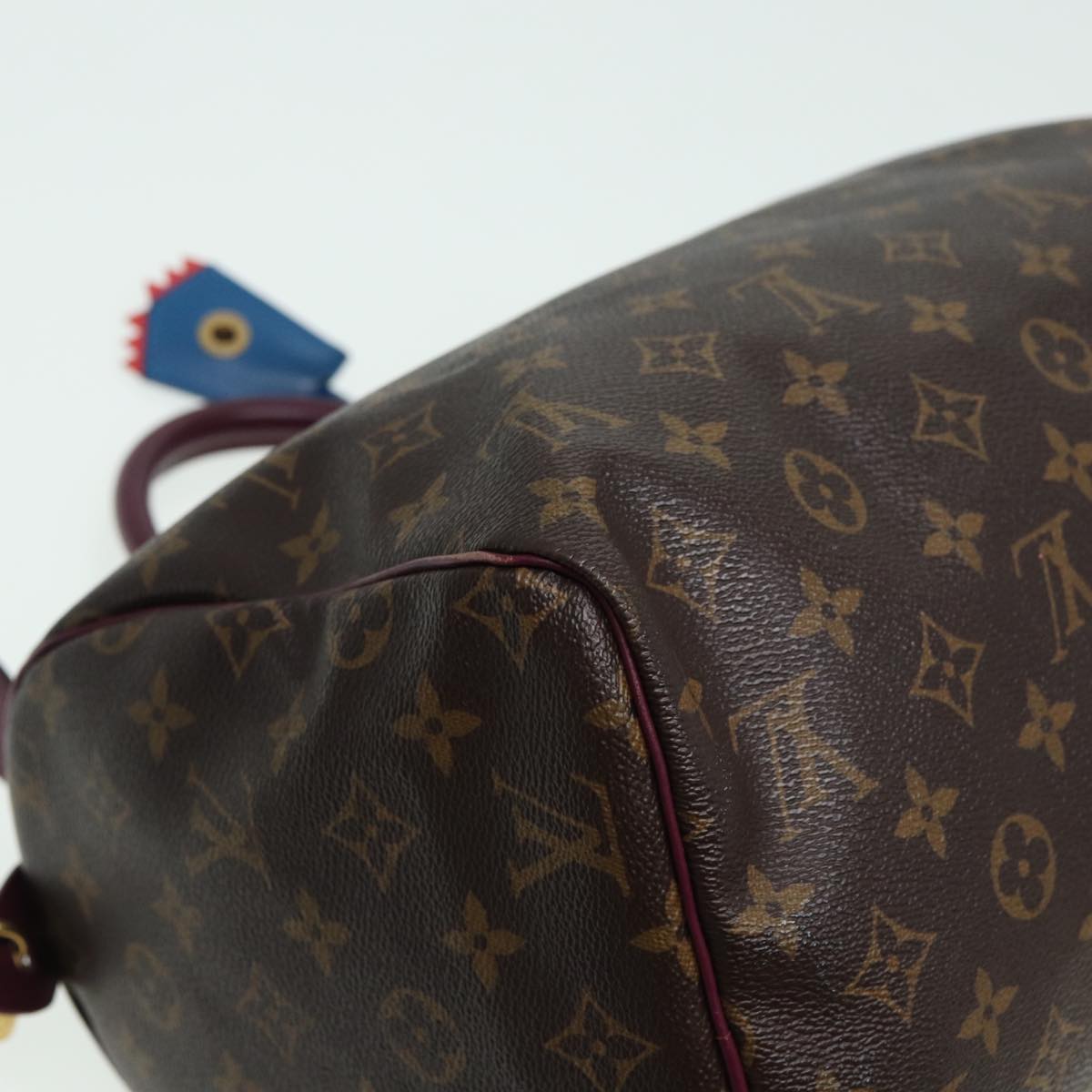 LOUIS VUITTON Monogram Totem Speedy 30 Hand Bag M41666 LV Auth 83082