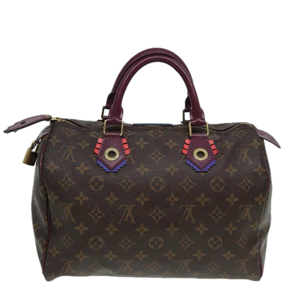 LOUIS VUITTON Monogram Totem Speedy 30 Hand Bag M41666 LV Auth 83082 - 0