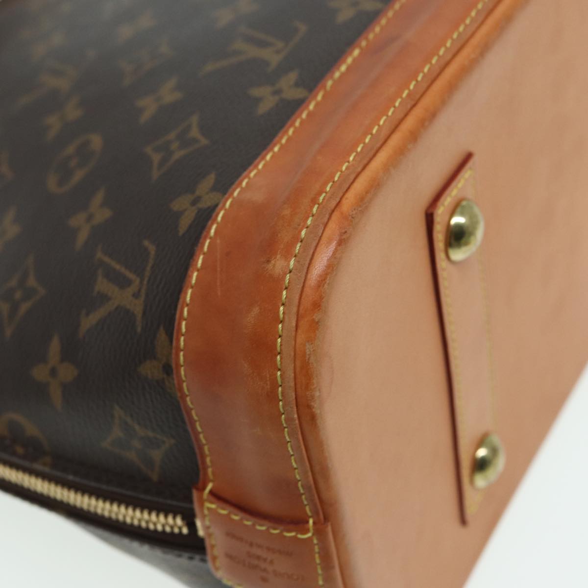 LOUIS VUITTON Monogram Alma MM Hand Bag M40878 LV Auth 83099