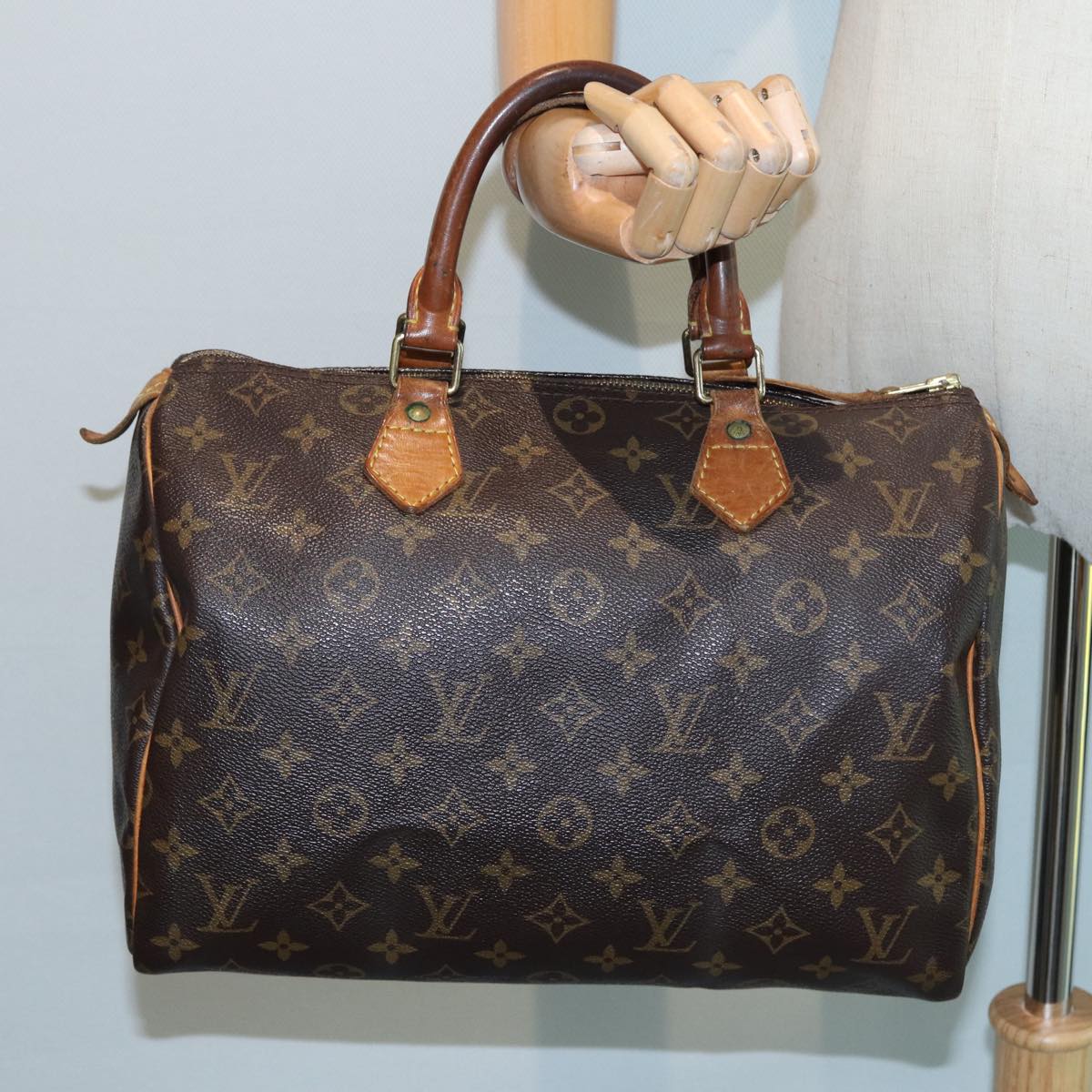 LOUIS VUITTON Monogram Speedy 30 Hand Bag M41526 LV Auth 83102