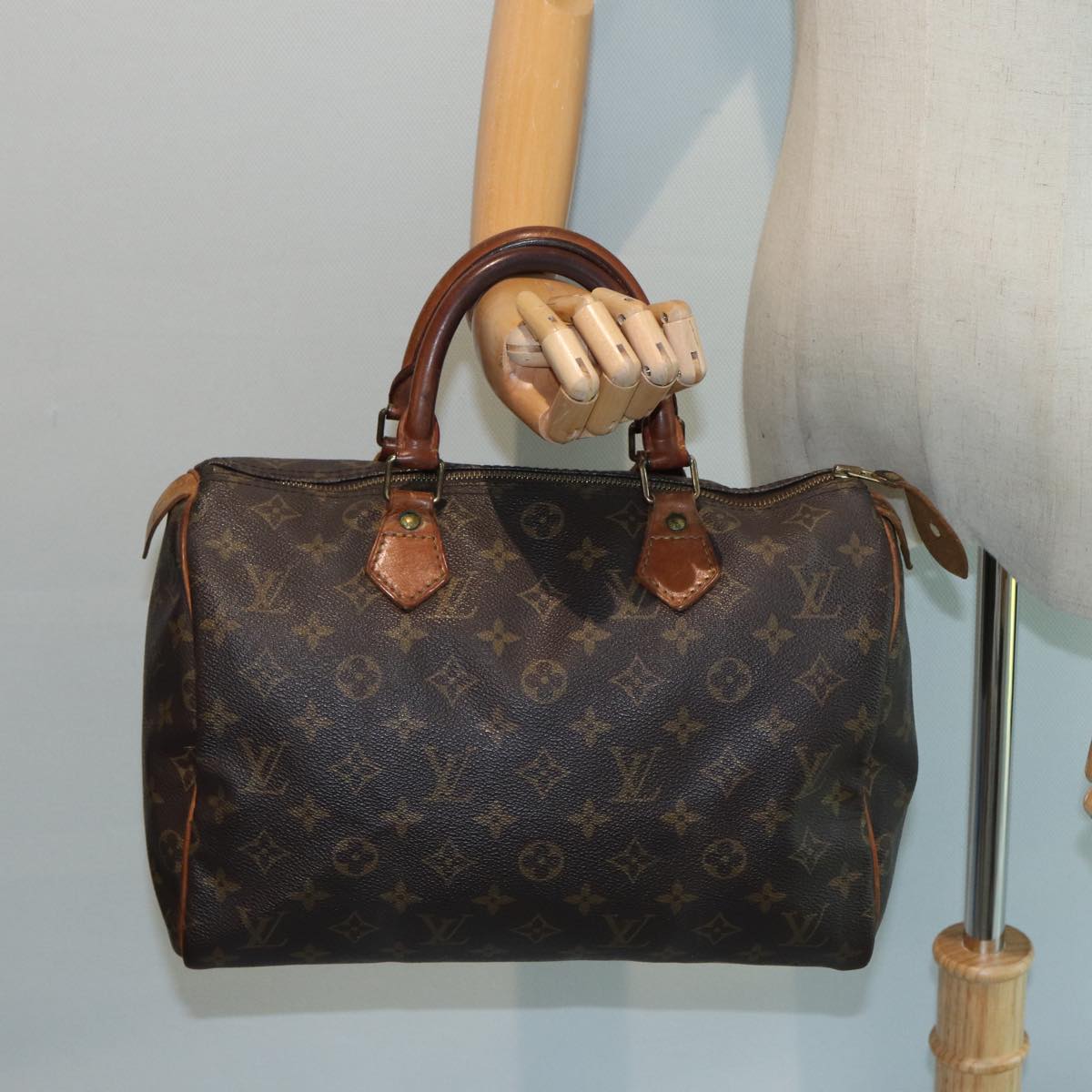 LOUIS VUITTON Monogram Speedy 30 Hand Bag M41526 LV Auth 83104