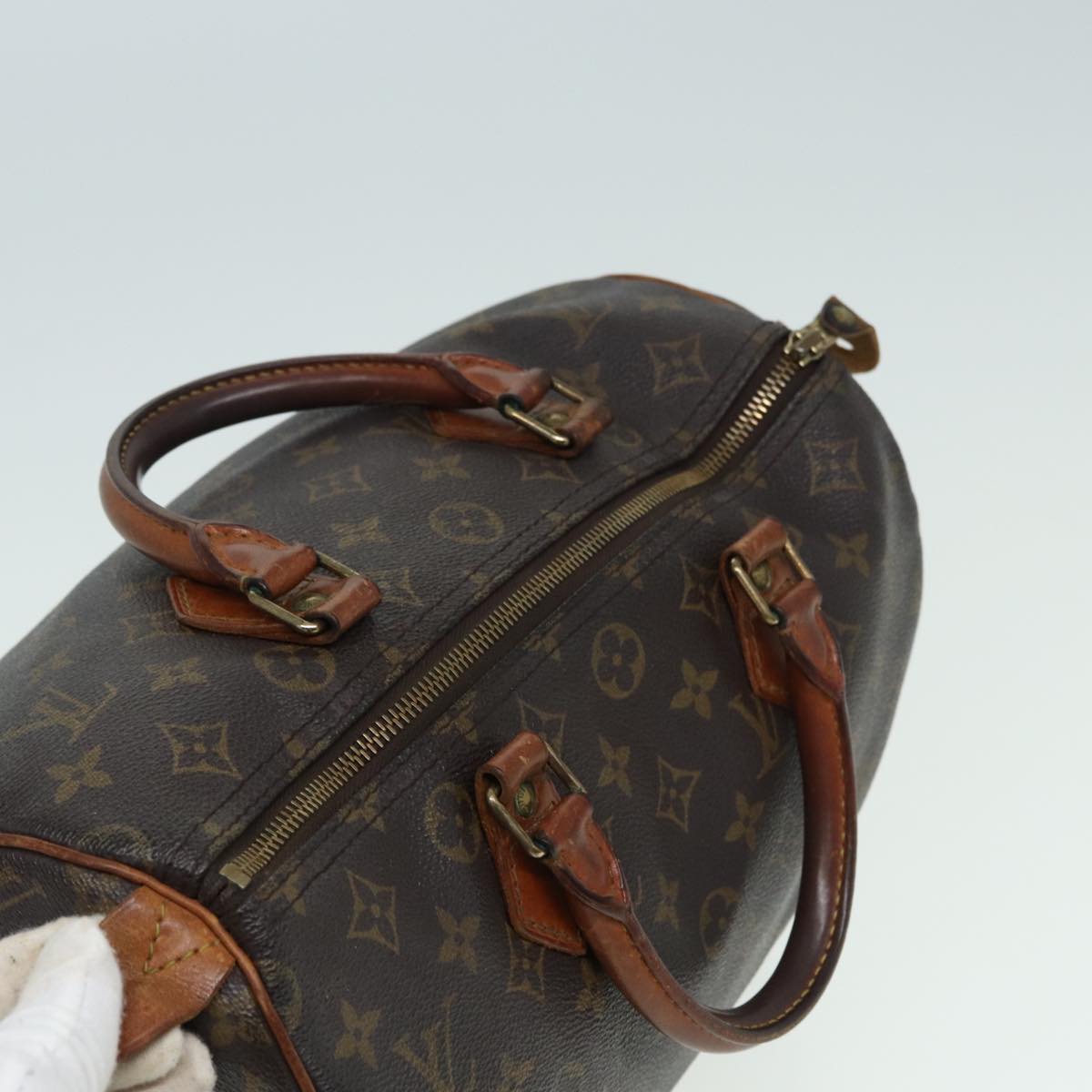 LOUIS VUITTON Monogram Speedy 30 Hand Bag M41526 LV Auth 83104