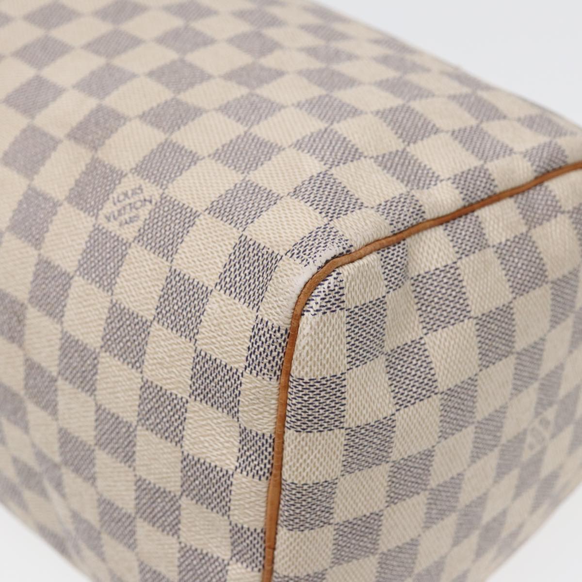 LOUIS VUITTON Damier Azur Speedy 30 Hand Bag N41533 LV Auth 83106