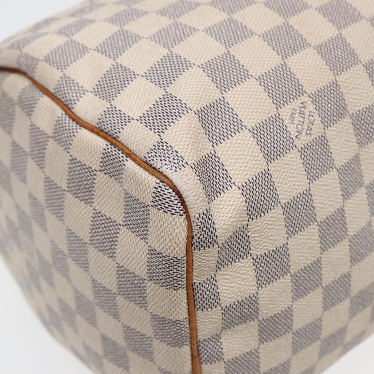 LOUIS VUITTON Damier Azur Speedy 30 Hand Bag N41533 LV Auth 83106