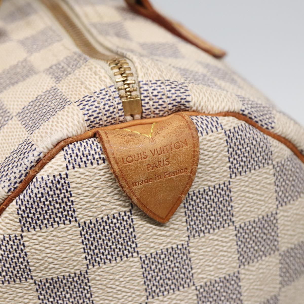 LOUIS VUITTON Damier Azur Speedy 30 Hand Bag N41533 LV Auth 83106