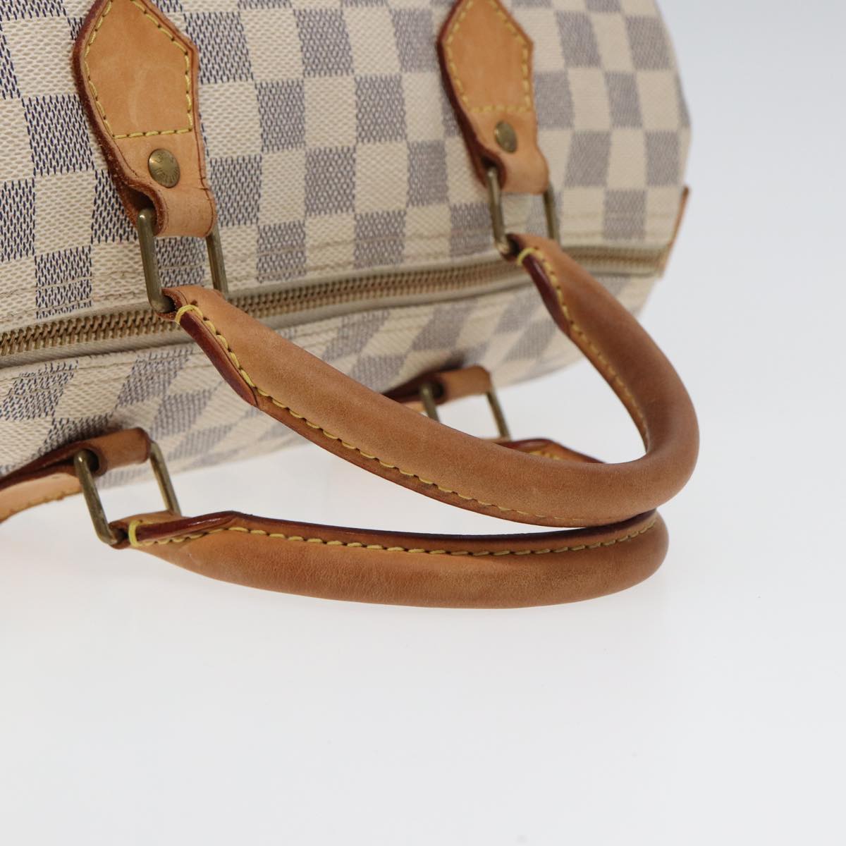 LOUIS VUITTON Damier Azur Speedy 30 Hand Bag N41533 LV Auth 83106