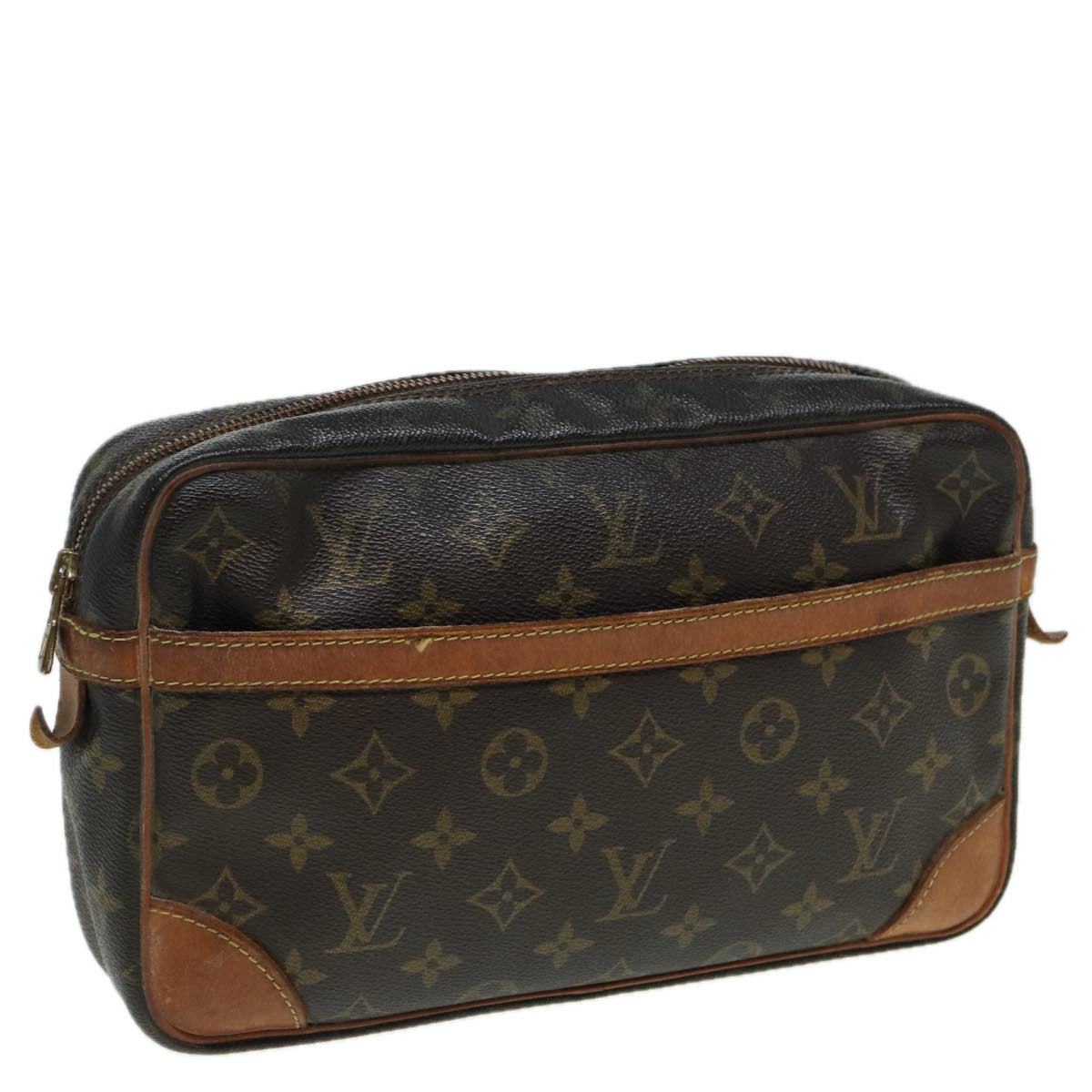 LOUIS VUITTON Monogram Compiegne 28 Clutch Bag M51845 LV Auth 83111