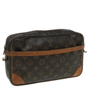 LOUIS VUITTON Monogram Compiegne 28 Clutch Bag M51845 LV Auth 83111-1