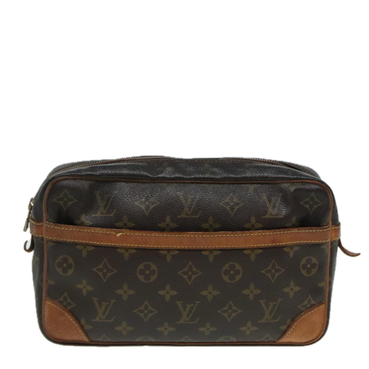 LOUIS VUITTON Monogram Compiegne 28 Clutch Bag M51845 LV Auth 83111